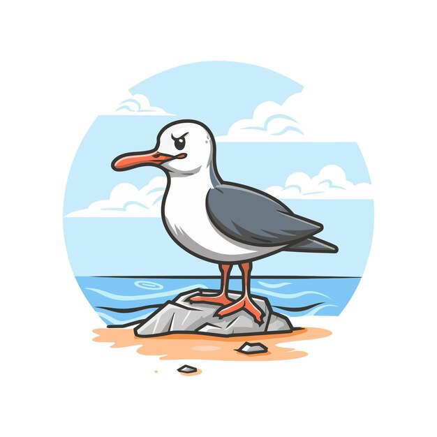 Vektor seagull-cartoon-premium_illustration