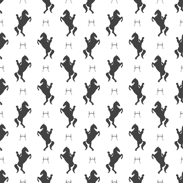 Vektor seamless pattern pferdesprung klassische dressur