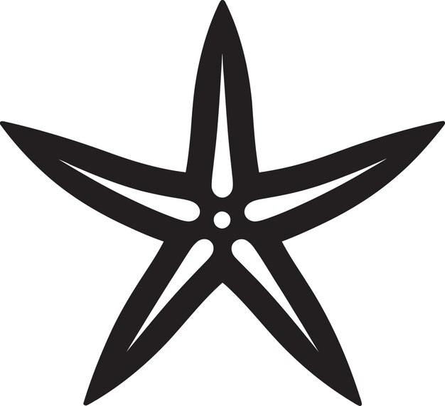 Vektor seaside splendor black vector icon aquatic serenity starfish logo glyph