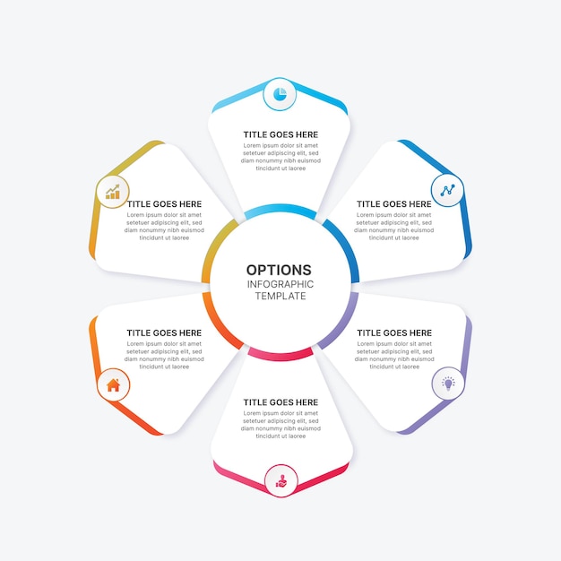 Sechs-schritte-optionen-rund-infographik-vorlage