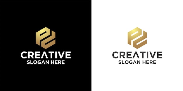 Sechseck logo design inspiration premium