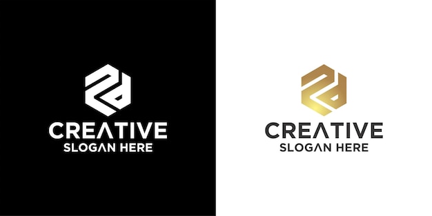 Sechseck logo design inspiration premium