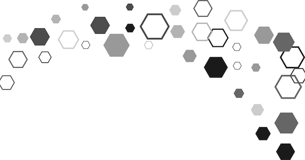 Sechseckige sechseckige Raster-Mosaik-Zellzeichen oder -symbol Gradation