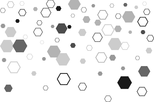 Sechseckige sechseckige Raster-Mosaik-Zellzeichen oder -symbol Gradation