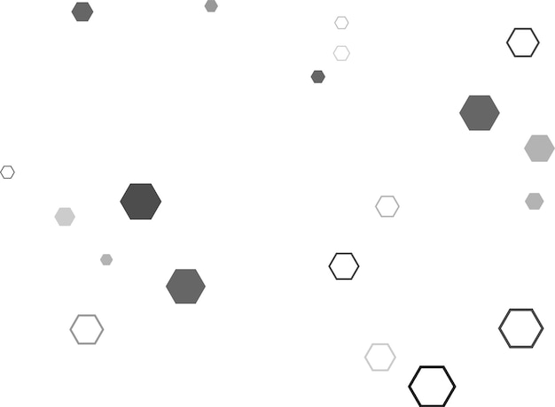 Sechseckige sechseckige Raster-Mosaik-Zellzeichen oder -symbol Gradation