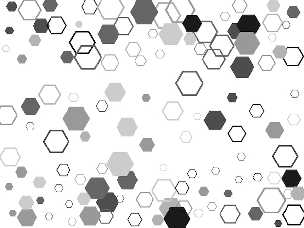Sechseckige sechseckige Raster-Mosaik-Zellzeichen oder -symbol Gradation