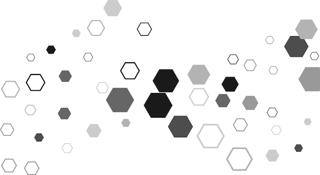 Sechseckige sechseckige Raster-Mosaik-Zellzeichen oder -symbol Gradation