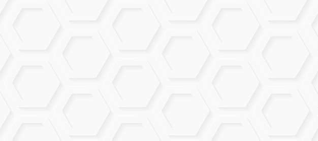 Sechseckiger abstrakter weißer Hintergrund Moderner minimalistischer sechseckiger geometrischer Hintergrund