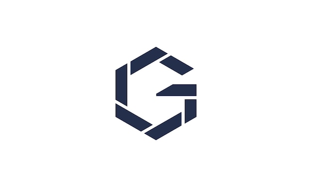 Sechseckiger Buchstabe G Baulogo Symbol Symbol Vektorgrafik Design