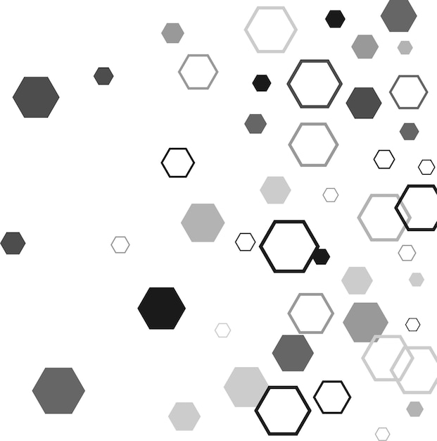 Sechseckiges sechseckiges Rastermosaik-Zellzeichen oder -symbol Abstufung