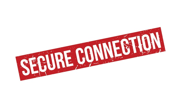 Secure Connection Gummi Stempel Siegel Vektor