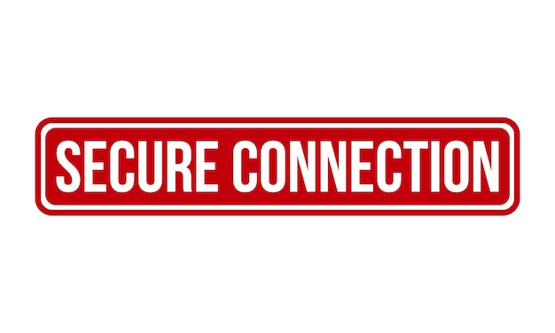 Secure Connection Gummi Stempel Siegel Vektor