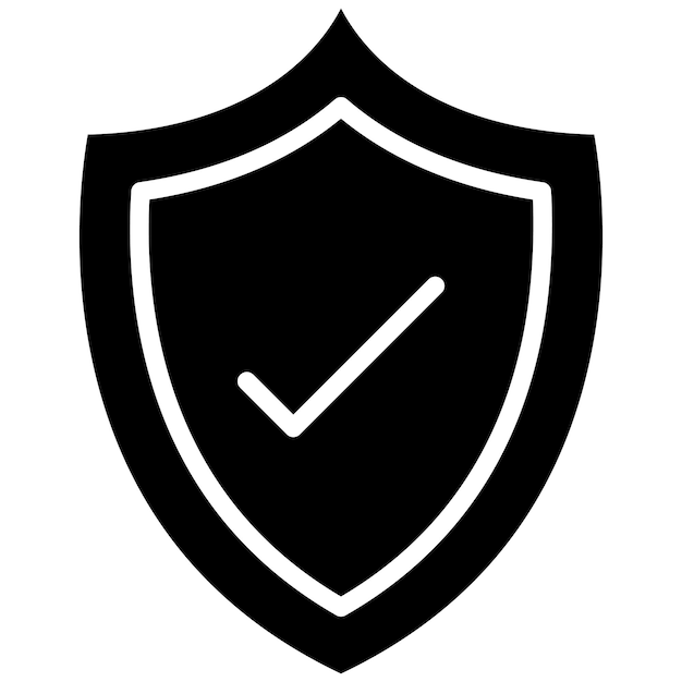 Vektor security shield-vektorillustrationsstil