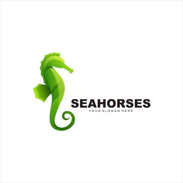 Seepferdchen bunter logo-illustrationsvektor