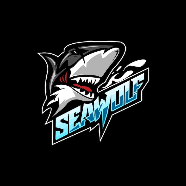 Seewolf-hai-maskottchen-logo