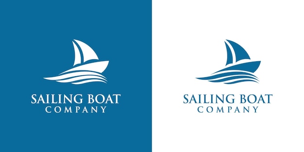 Segelboot-logo-design, das design ist für schifffahrtsunternehmen geeignet