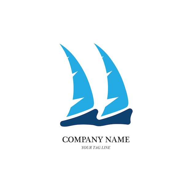 Segelboot-logo und symbolvektor