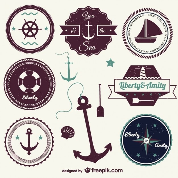 Segeln Tags Vintage-Stil