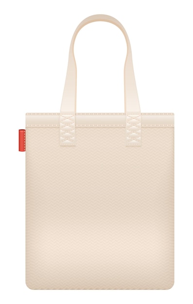 Segeltuchtasche Realistisches leeres natürliches Shopper-Mockup