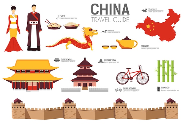 Vektor sehenswürdigkeiten und kulturelle symbolelemente für touristische infografiken, web.