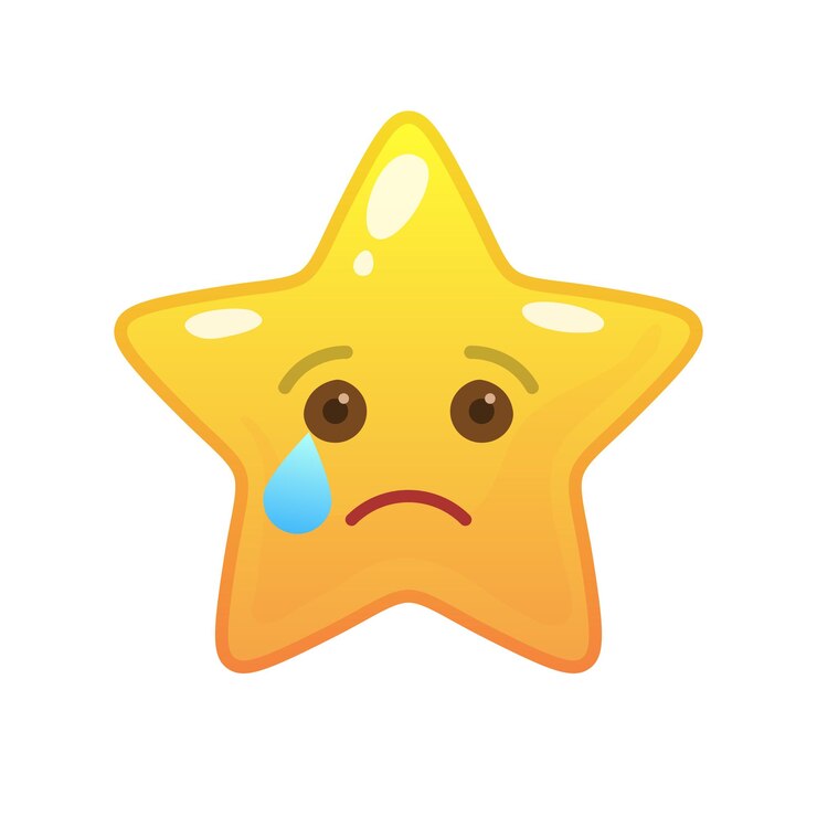 Sehnsuchts-Stern-förmiges Comic-Emoticon