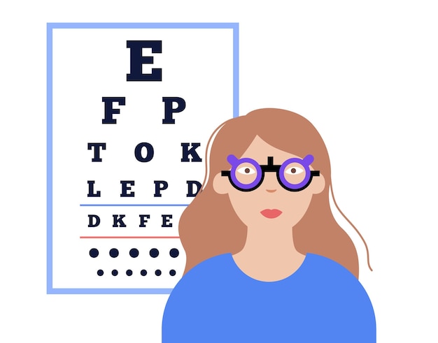 Sehuntersuchung mit ophthalmologischem Versuchsrahmen