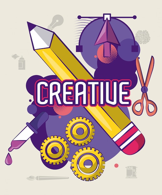 Sei kreatives grafikdesign