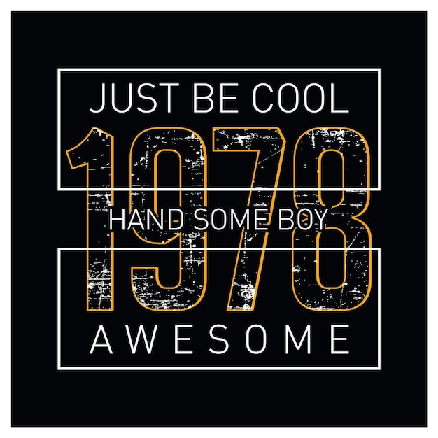 Seien Sie einfach cooles Typografie-T-Shirt-Design
