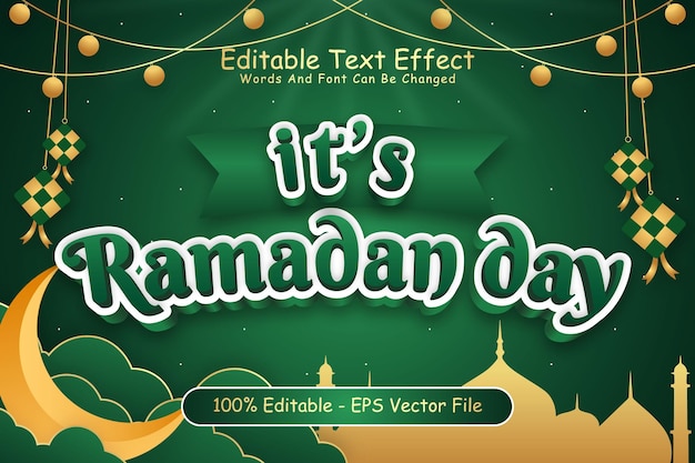 Sein Ramadan-Tag editierbarer Texteffekt 3 Dimension prägt den modernen Stil