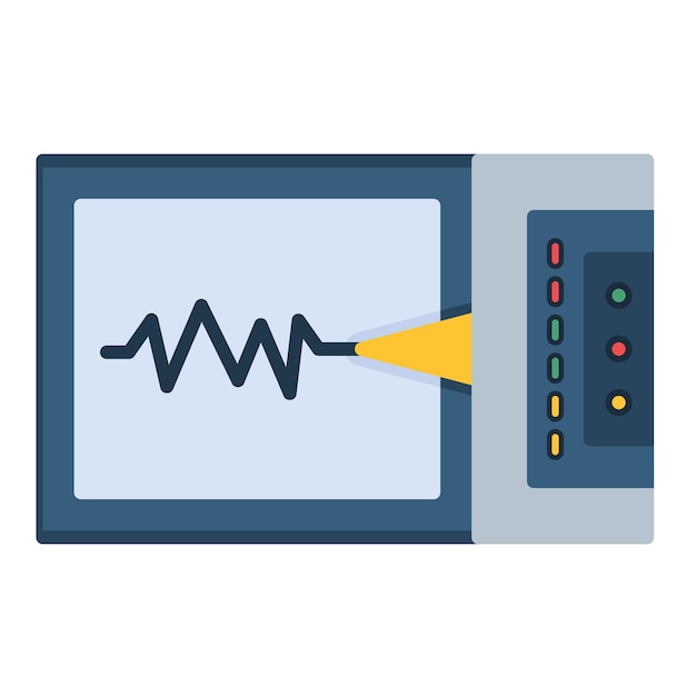 Vektor seismograph flache illustration