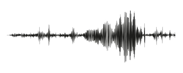 Seismographenmessung oder Lügendetektorgraph. Seismische Messungen mit Datensatz. Vektor