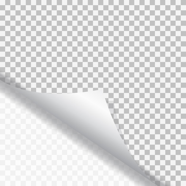 Seitenrollen mit Schatten auf Papieraufkleber