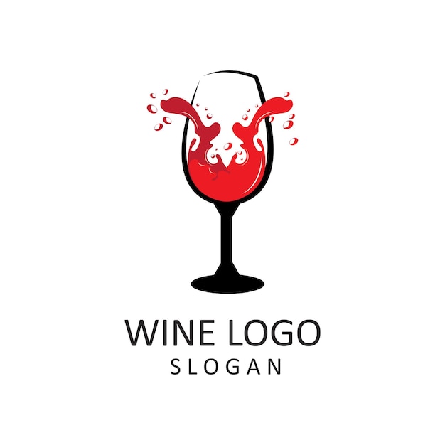 Sektglas logo symbol vektor café inspiration vorlage illustration