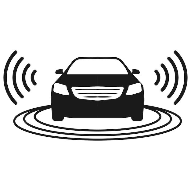 Vektor selbstfahrende automatisierte autos mit ki-radar