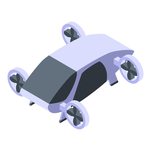 Selbstfahrendes fliegendes Taxi-Symbol Isometrisches selbstfahrendes fliegendes Taxi-Vektorsymbol für Webdesign isoliert auf weißem Hintergrund