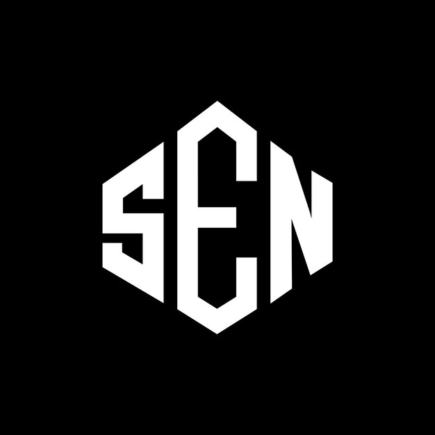 SEN Buchstaben-Logo-Design mit Polygon-Form SEN Polygon- und Würfelform Logo-Design SEN Sechseck-Vektor-Logos-Vorlage weiße und schwarze Farben SEN Monogram Geschäfts- und Immobilien-Logo