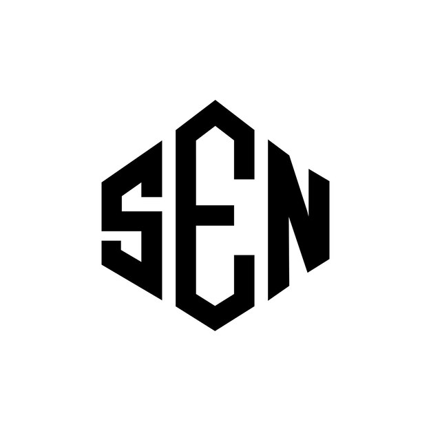 SEN Buchstaben-Logo-Design mit Polygon-Form SEN Polygon- und Würfelform Logo-Design SEN Sechseck-Vektor-Logos-Vorlage weiße und schwarze Farben SEN Monogram Geschäfts- und Immobilien-Logo