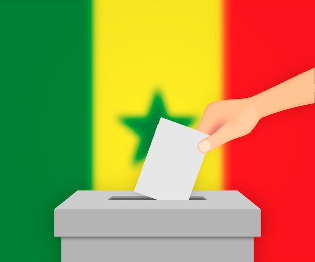 Senegal-wahlfahnenhintergrund vorlage für ihr design