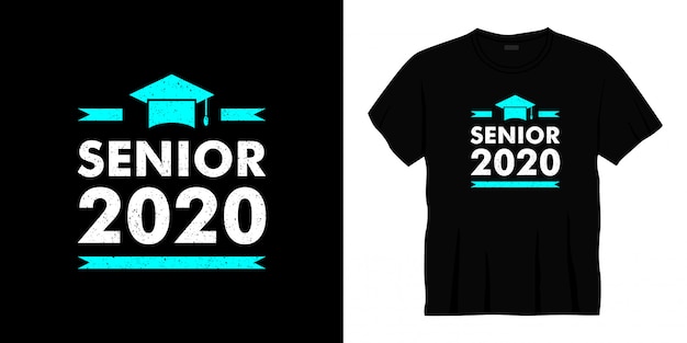 Senior 2020 typografie t-shirt design