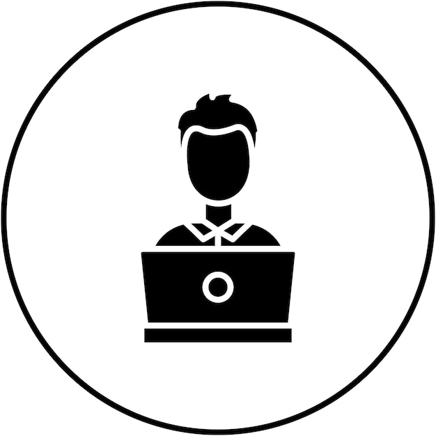 Senior Developer-Icon-Vektorbild kann für die Computerprogrammierung verwendet werden
