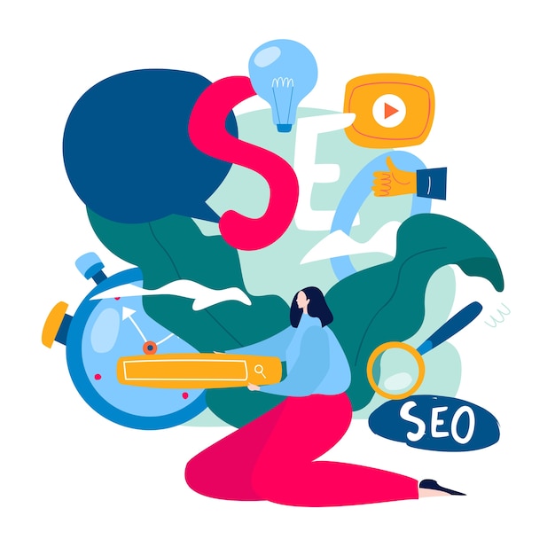 Vektor seo analytics und keyword-recherche