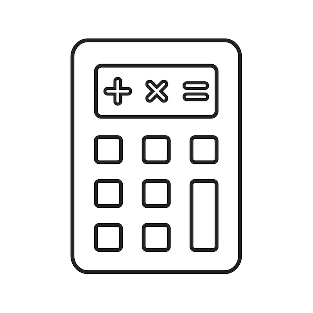 SEO-Calc-Linie-Symbol Umrissvektor