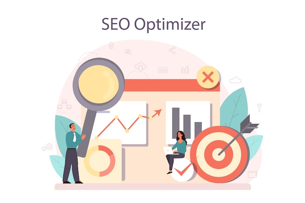 Seo optimizer konzept.