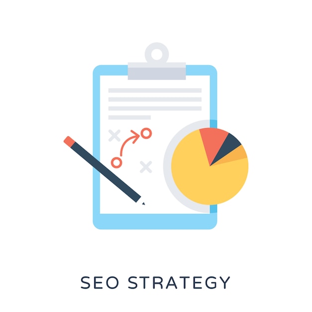 Seo strategie flache vektor icon