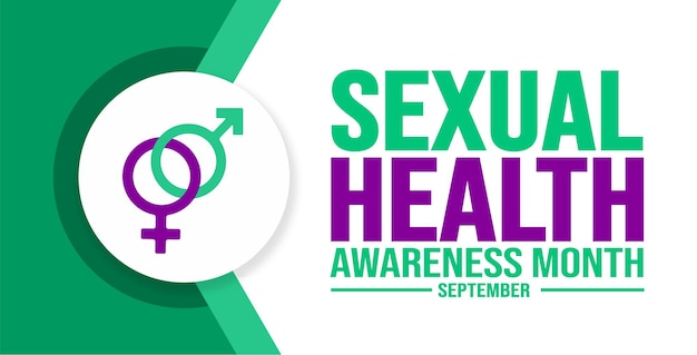September ist der Monat des Bewusstseins für die sexuelle Gesundheit. Hintergrundvorlage. Hintergrundbanner des Urlaubskonzepts.