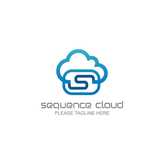 Vektor sequenz-cloud-logo