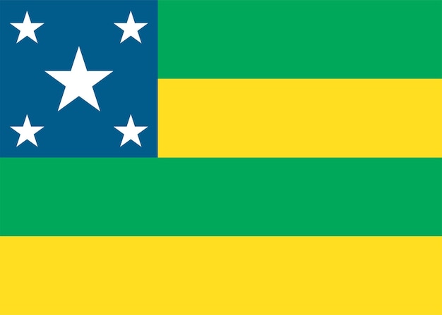Sergipe Flaggenstaat von Brasilien Vector Illustration