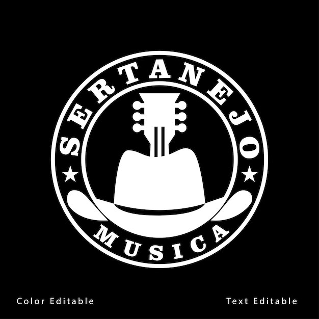 Vektor sertanejo musik logo country musik logo brasilien country musik sertanejo logo vorlage