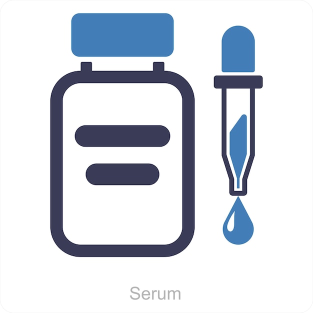 Serum- und beauty-icon-konzept