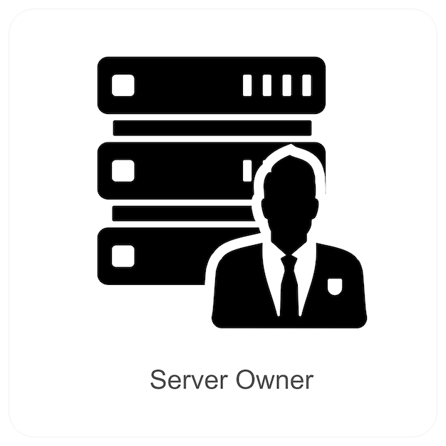 Server-Eigentümer und Datenbank-Ikonenkonzept